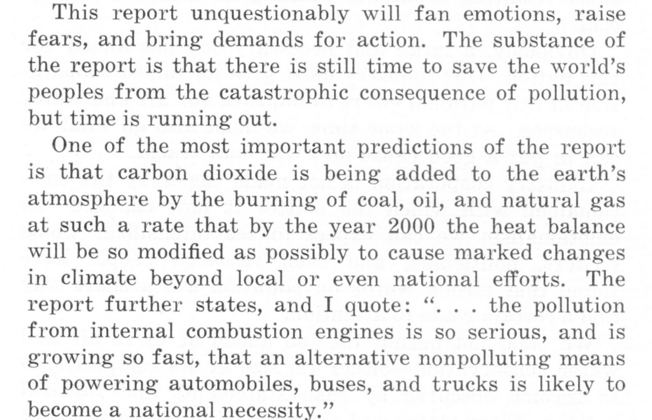  time is running out american petroleum institute chief said in 1965